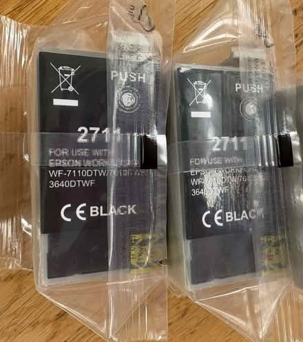 Photo of free 2 x 2711 Black compatible Ink Cartridges For Use With Epson (Thamesmead SE28) #1