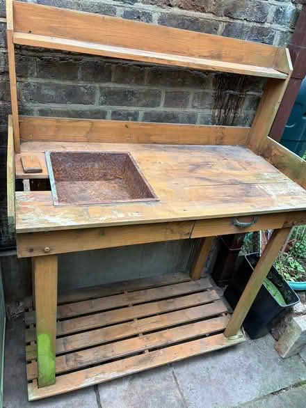 Photo of free Potting bench with drawer (Wood Green N22) #2