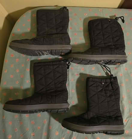 Photo of free 2 Pair Black Bogs Boots (7 & 8) (West 7th) #1