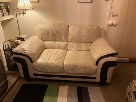 Photo of free Two seater leather sofa x2 (Castle Ashby NN7) #1