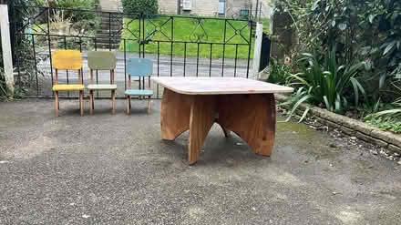 Photo of free Child table and 3 chairs (Wotton-under-edge GL12) #2