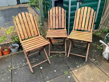 Photo of free Folding Garden chairs, X3 (Bromsgrove, B60) #1