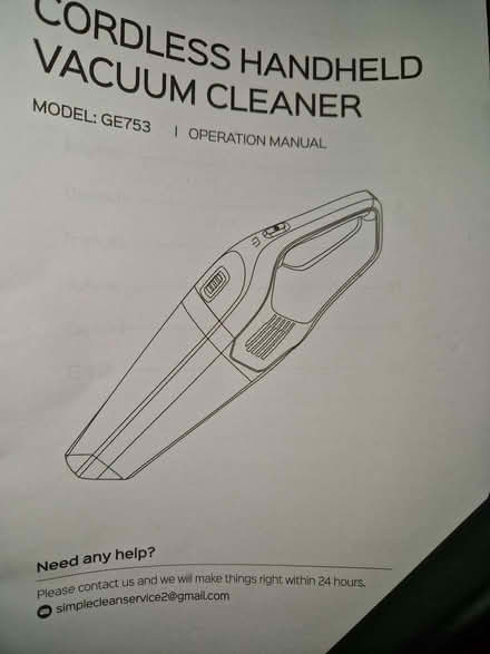 Photo of free Handheld vacuum - rechargeable (Prince of Wales Steps TQ1) #2