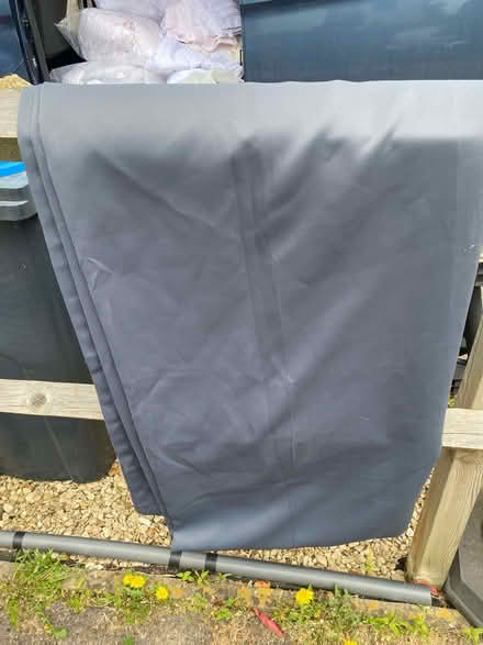 Photo of free Pair of long grey curtains (Cogges OX28) #1