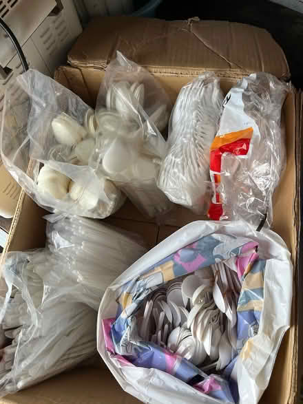 Photo of free 3. Lge box assorted plastic cutlery (Shirley, Croydon) #1