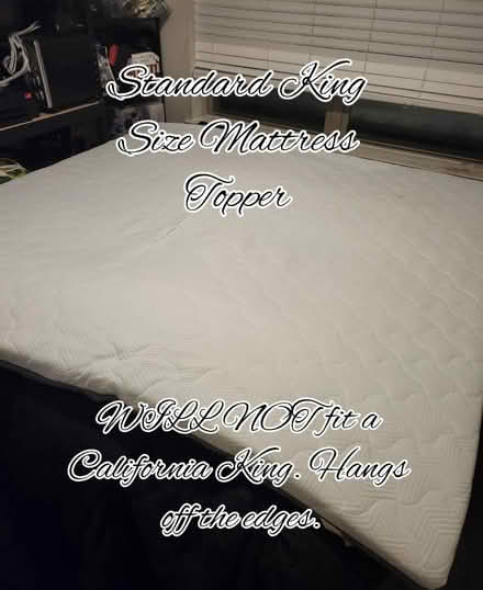 Photo of free Standard King size mattress topper (76102) #1