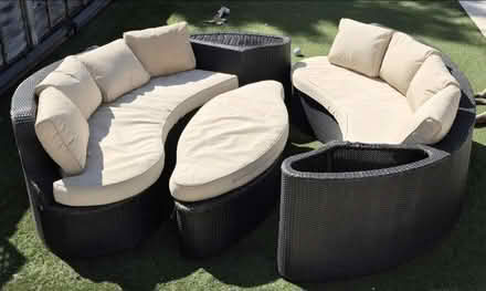 Photo of free Rattan 3 piece garden sofa. (Addiscombe CR0) #2