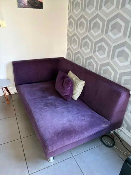 Photo of free Small purple sofa (TW11) #2