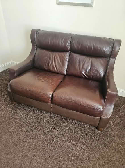 Photo of free 2 x 2 seater leather sofas (Menstrie FK11) #1