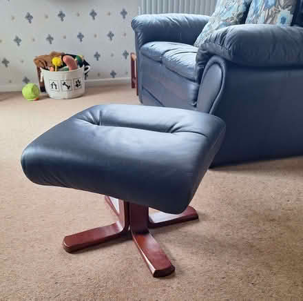 Photo of free 2 Seater Leather Sofa and Footstool (Navenby LN5) #4