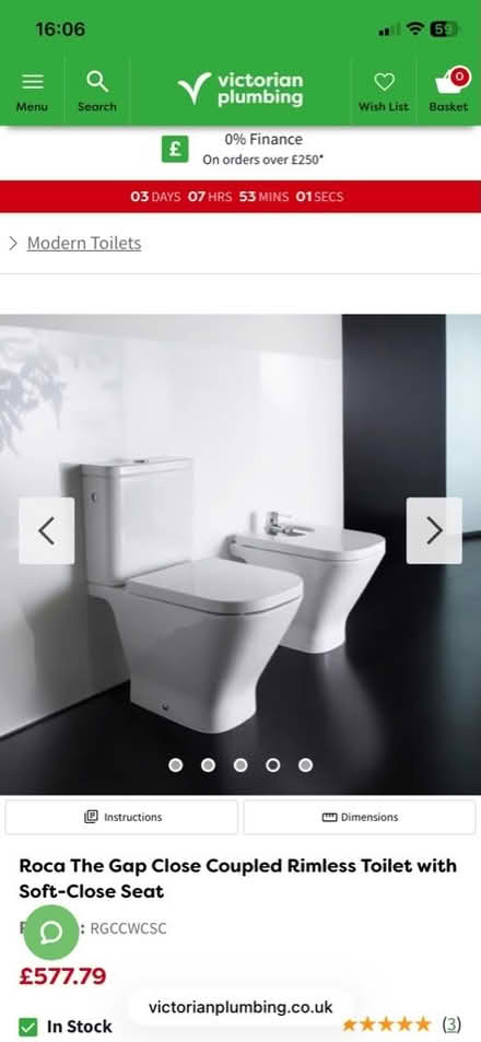 Photo of free Roca Toilet Brand New (still in box) (Finchampstead RG40) #2