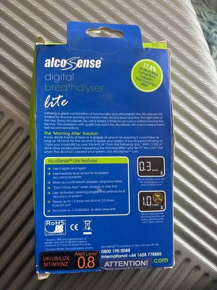 Photo of free Digital breathalyser (Downley HP13) #2