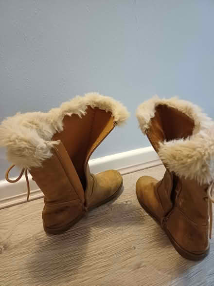 Photo of free Child's fake suede Zip up boots. Size 2 (Bromham MK43) #2