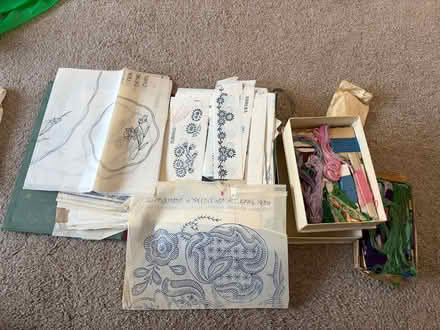 Photo of free Embroidery threads and embroidery pattern transfers (Longbarn WA2) #1