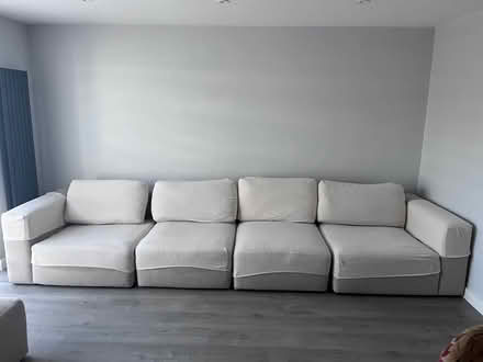 Photo of free Large Sofa and Footstool (Carpenders Park WD19) #1