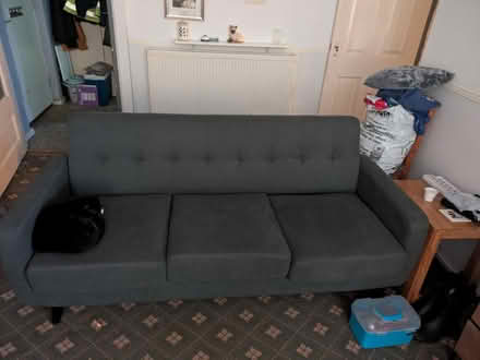 Photo of free Grey sofa (Kingshurst B37) #1