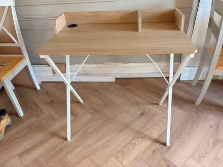 Photo of free Wooden top desk with metal frame (Tonbridge TN10) #1