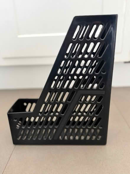Photo of free 3 Black plastic magazine/file rack (Amersham HP6) #2