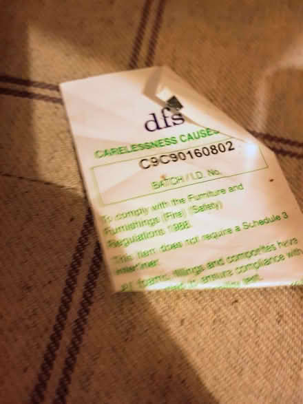 Photo of free DFS three seater sofa (Tremough TR10) #2