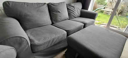Photo of free 3 seater couch & Chair and pouffe (New Mills SK22) #4