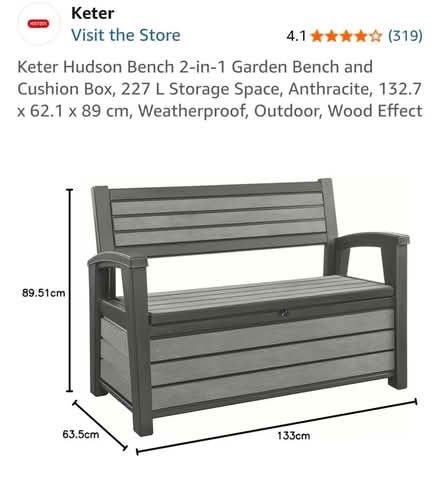 Photo of free Gaeden Storage Bench (Blackrock) #3