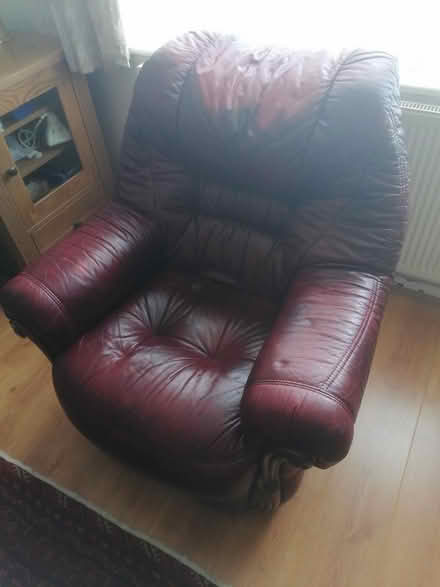 Photo of free single leather sofa mahogny (RG31) #1