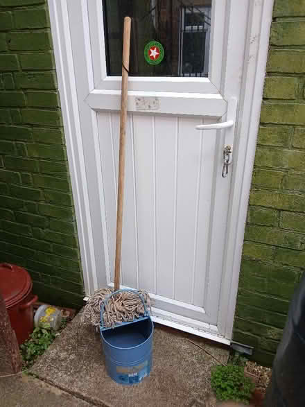 Photo of free Mop and tin bucket (Stroud GL5) #1
