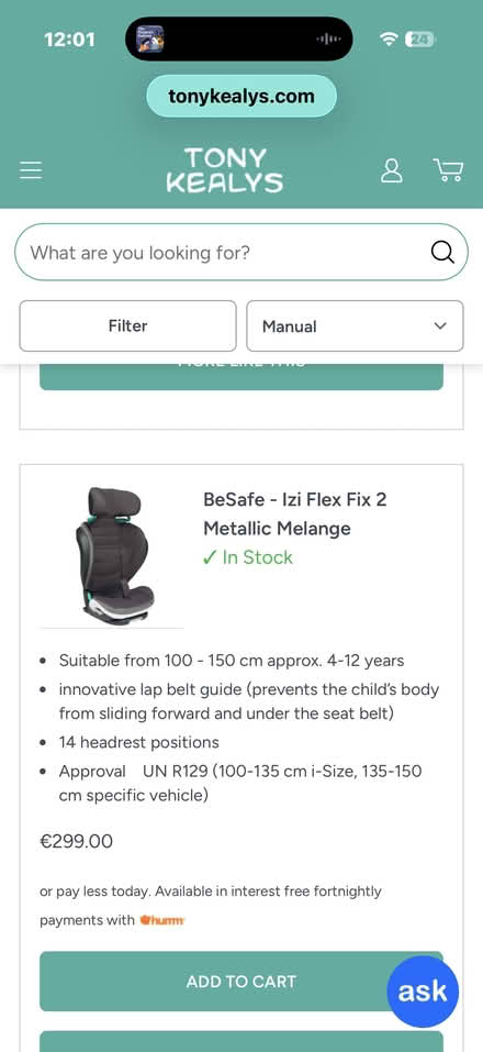 Photo of free High back booster car seat (Sandymount) #4