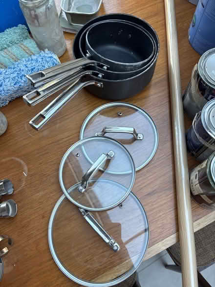 Photo of free 3 x saucepans with lids (E9) #1