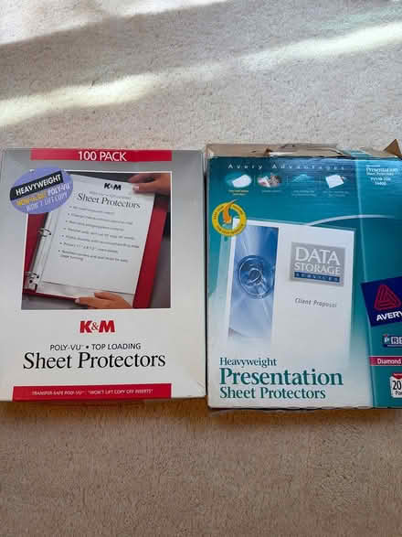 Photo of free Sheet protectors (Upper Fairway) #1