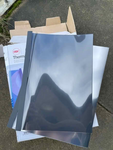 Photo of free Thermal binder and box of A4 bindings (Within Fields HX3) #2