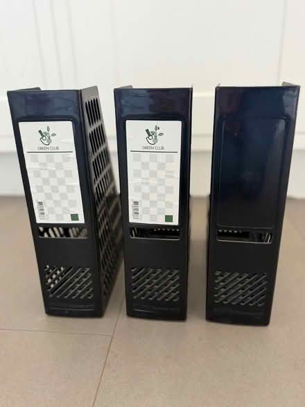 Photo of free 3 Black plastic magazine/file rack (Amersham HP6) #1