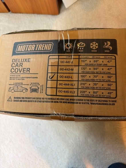 Photo of free Deluxe car cover (Upper Fairway) #1