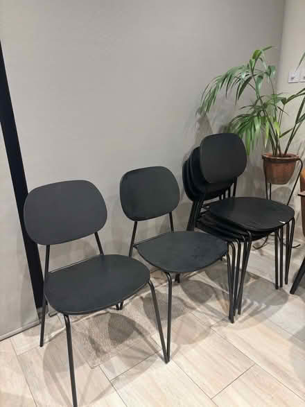 Photo of free 6 wood and metal chairs (Eton SL4) #1