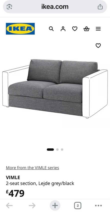 Photo of free IKEA Vimle Sofa Sections (Herne Hill SE24) #2