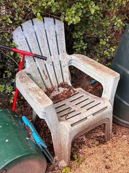 Photo of free Plastic garden chairs x3 (Loughborough LE11) #1