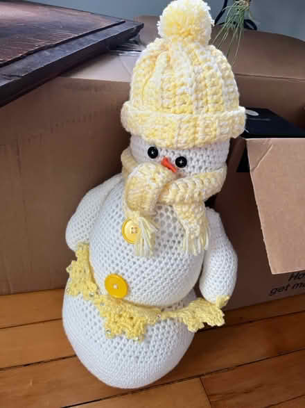 Photo of free Hand crocheted snowman (Woburn) #1