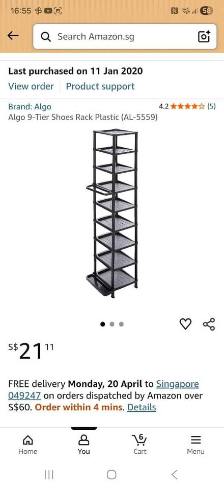 Photo of free X2 stackable shoe rack (TW8) #2