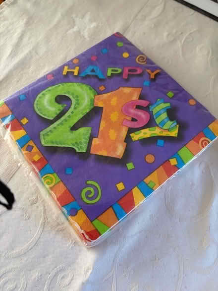 Photo of free 21st Birthday Paper Napkins (HP3) #1