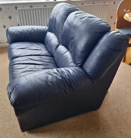 Photo of free 2 Seater Leather Sofa and Footstool (Navenby LN5) #3