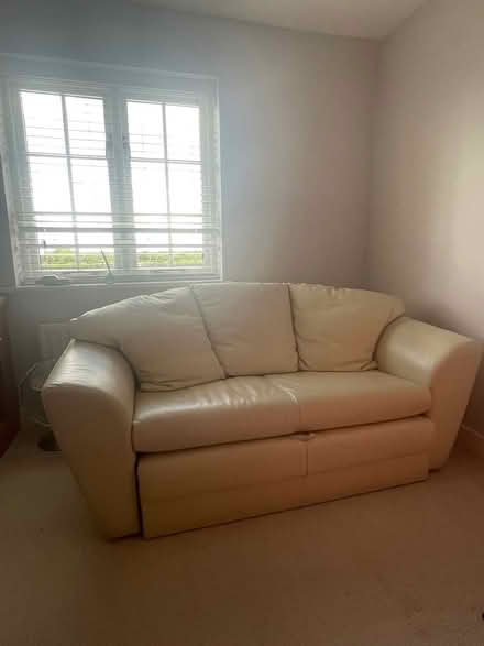 Photo of free Small double leather sofa bed (Rawreth Lane area) #1