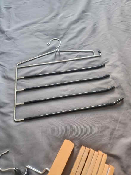 Photo of free Wooden Pants Hangers with Clips (Flushing) #2