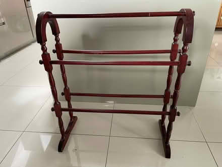 Photo of free Wooden towel rail - dark wood (mahogany colour) (Hattoncrook AB21) #1