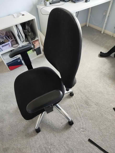 Photo of free Black office chair (Great Finborough, IP14) #2