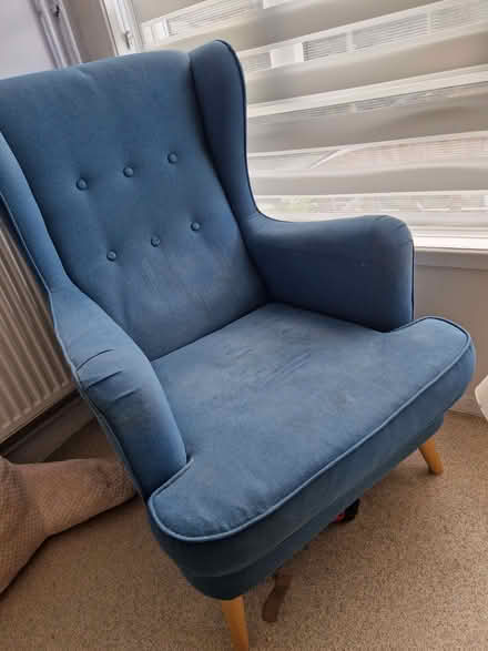Photo of free Blue highback chair (Stoke Park IP2) #1