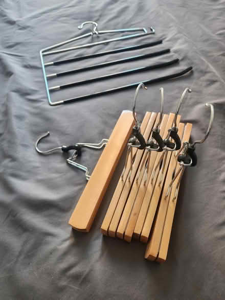 Photo of free Wooden Pants Hangers with Clips (Flushing) #1