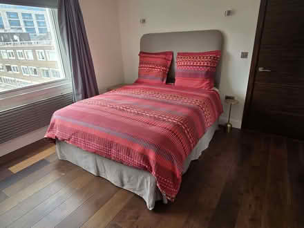Photo of free UK King size bed - box spring, mattres and headboard (Marylebone W1U) #2