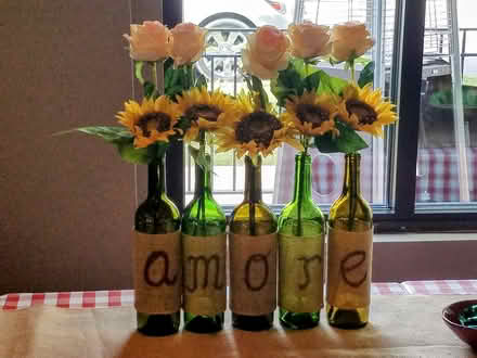 Photo of free artificial flowers & bottle vases (South Elgin, IL) #2