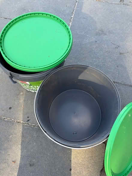 Photo of free Two plastic tubs with lids (Hitchin Herts) #2