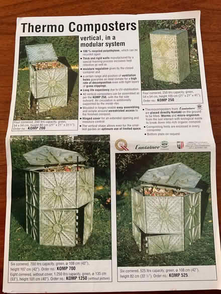 Photo of free Thermo composter (Crown Wood RG12) #2